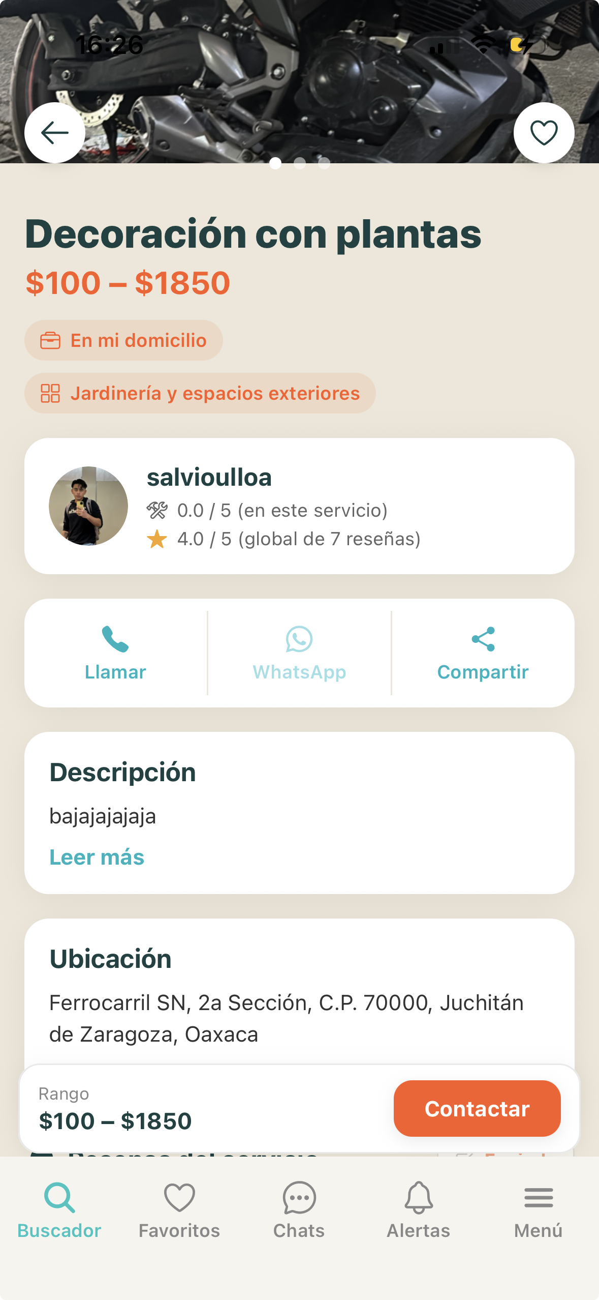 Servicios cercanos